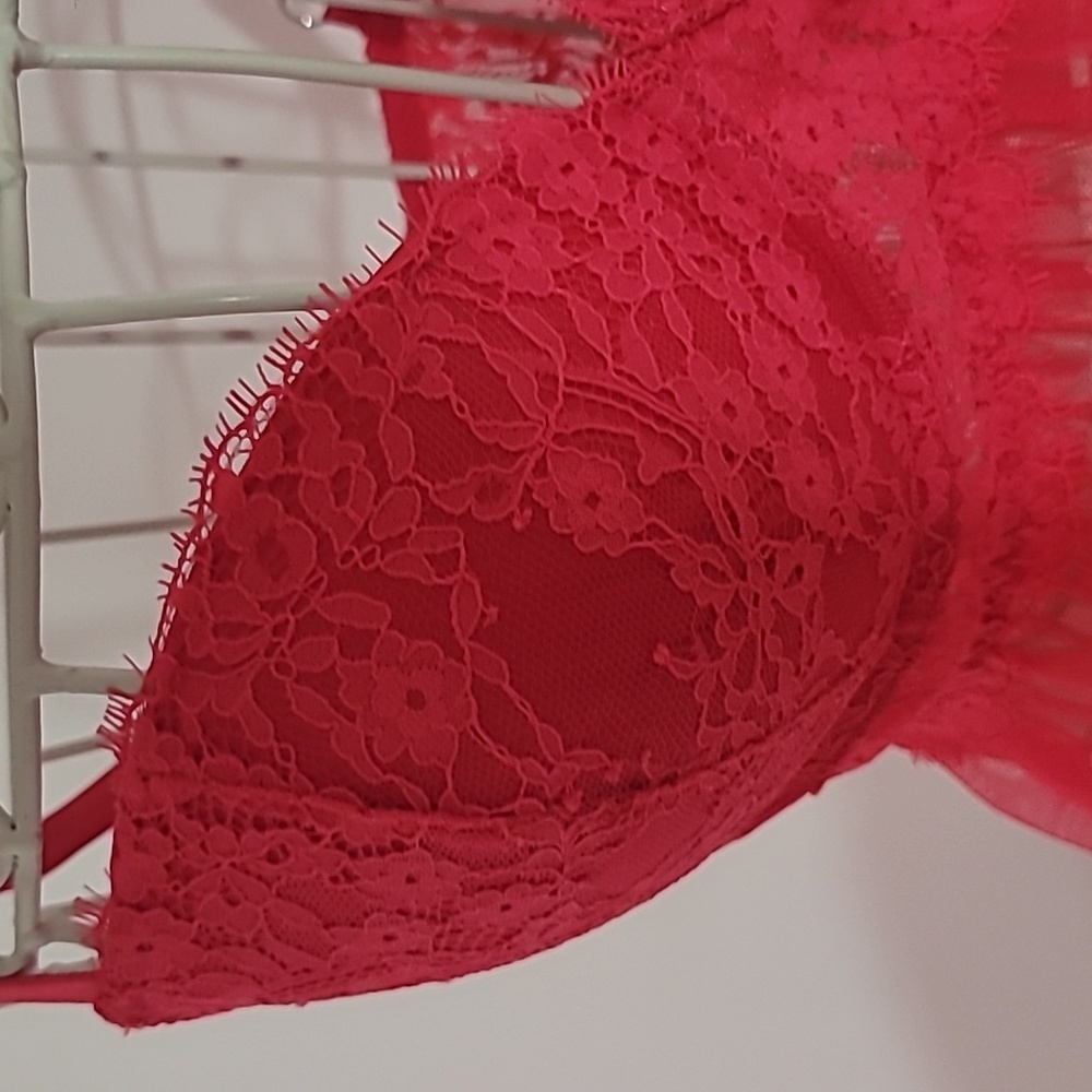 NWT Victoria Secret Red Lace Babydoll Nighty Lingerie NWT Size 36D - Picture 2 of 5